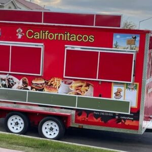 Carreta para tacos y comida variada